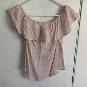 Tresics Women's Off-the-Shoulder Pink Shirt Size M
